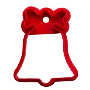 Red Bell-Shaped Cookie Cutter - Festive Holiday Baking Tool - Christmas Treats -